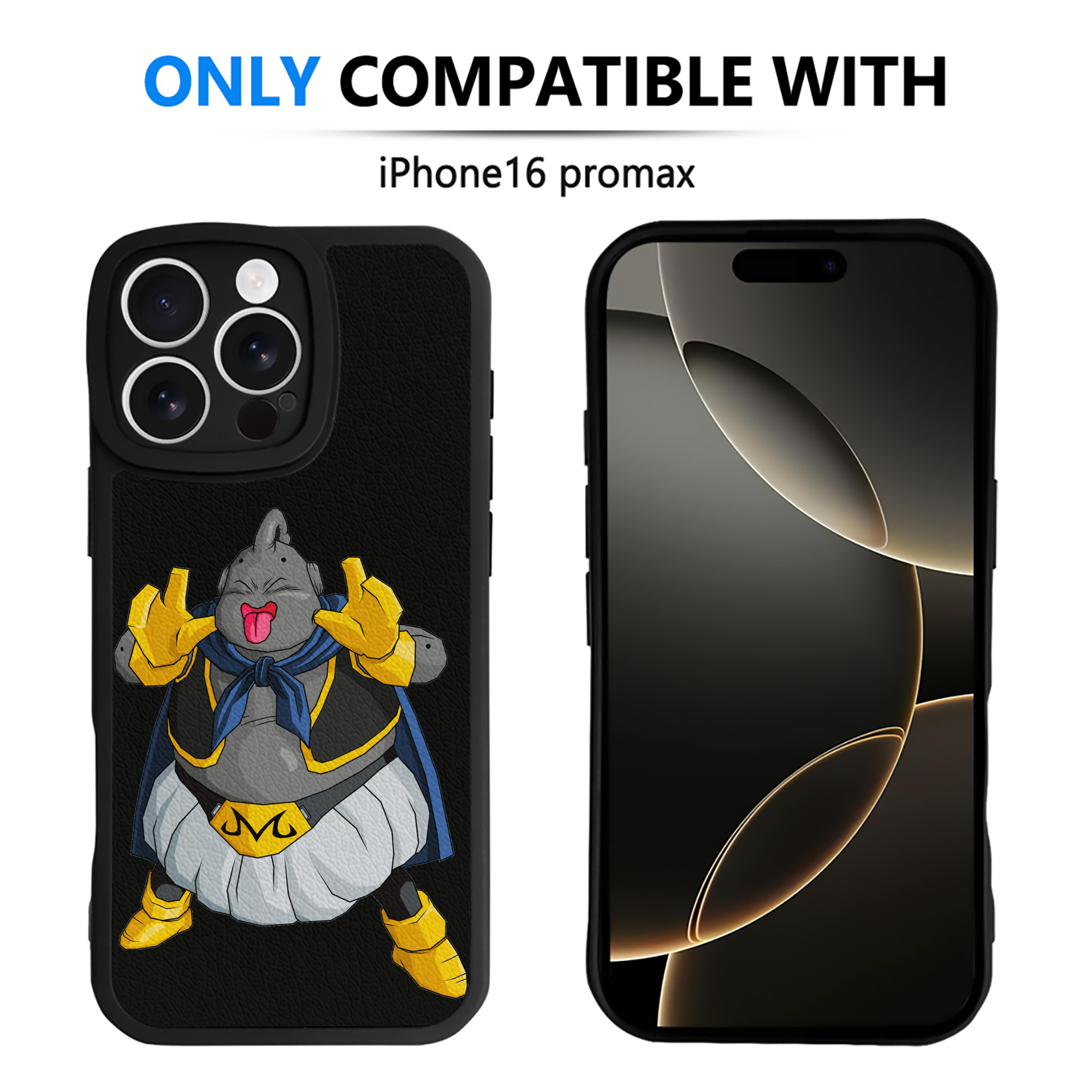 （画像用） ドラゴンボール 魔人ブウ DRAGON BALL Majin Buu 【iPhone 16シリーズ対応】シリコンスマホケース（レザー調） 材質：シリコン